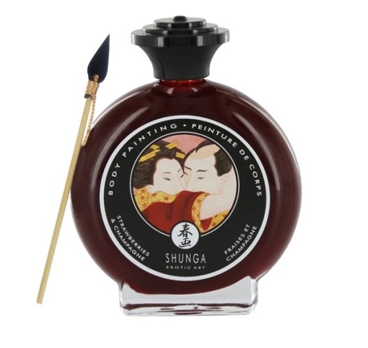 Jadalna farba do ciała - Shunga Bodypainting Strawberries & Champagne 100 ml